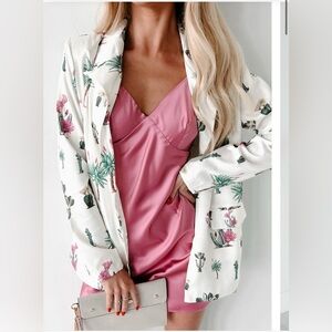 Taelynn Cactus Print Blazer – Size Small – NWT